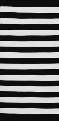 Produktbild von BELIANI Teppich Schwarz mit Weiß 80 x 150 cm mit Streifen Handgewebt Rechteckig Modern