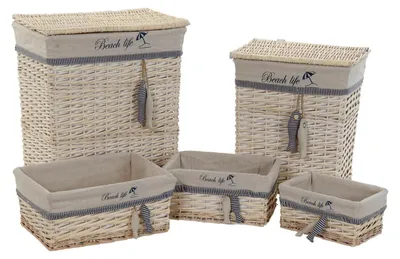 Korb-Set, mehrfarbig, Polyester, 35 x 47 x 56 cm