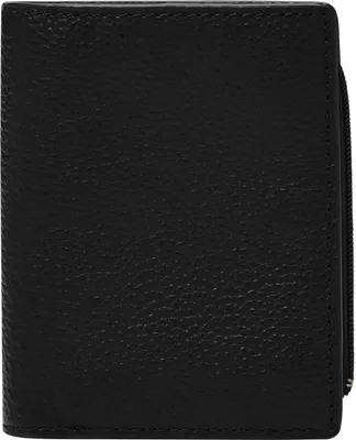 Productafbeelding van FOSSIL Leer portemonnee kaarthoes Thad Modular 3-in-1 Wallet Black zwart