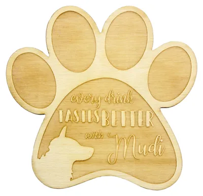 Productafbeelding van Mudi onderzetter voor een houten beker Art-Dog