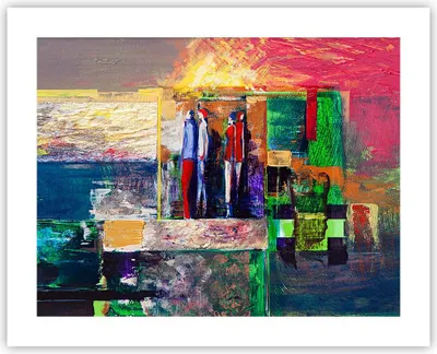 Produktbild von Poster - Poster ohne Rahmen - Abstraktion modern - 50x40 cm - Wand Bild - Wanddeko - Wandbilder - Kunstposter - Wandposter - Bilder - Kunstdruck - Wanddekoration - Wandbild - P2XAA50x40-3670
