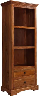 Immagine prodotto di MASSIVMOEBEL24 | scaffale in legno di Acacia 68x44x178 miele dorato laccato OXFORD #01009