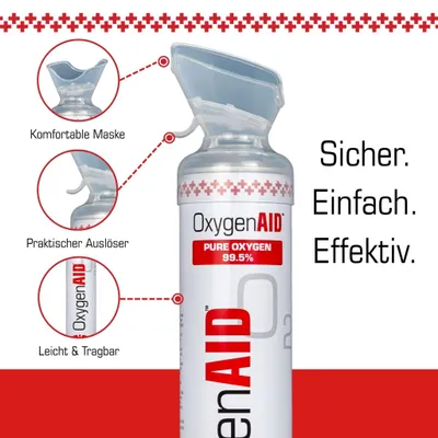 Produktbild von Oxygen AID Sauerstoffdose zum Inhalieren groß, 6x14L
