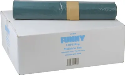 Produktbild von Müllbeutel Funny - 250 Abfallbeutel - blau - ca. 140 L - Müllsäcke