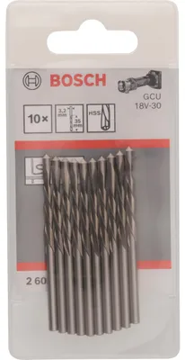 Obrázek produktu pro Bosch 2 608 620 201, Vrtačka, Spirálový vrták, 3,2 mm, 60 mm, 3,5 cm, Vysokorychlostní ocel (HSS)