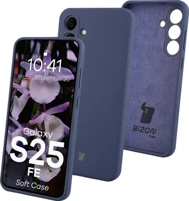 Produktbild von Silikon Handyhülle für Galaxy S25 FE, Bizon Soft Case, Dunkelblau