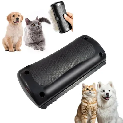 Immagine prodotto di Spazzola per cani con strumento di pulizia, per la cura del pelo di cani e gatti, colore nero