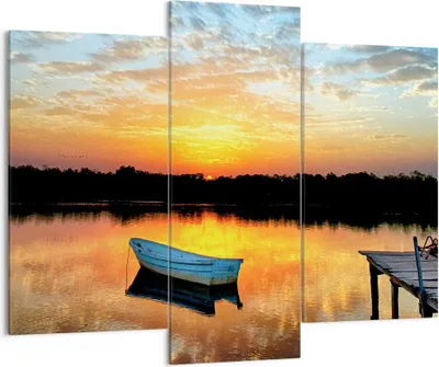 Produktbild von Bild auf Leinwand - Leinwandbild - Landschaft Sommer Meer - 130x100cm - Wand Bild - Wanddeko - Leinwanddruck - Bilder - Kunstdruck - Wanddekoration - Leinwand bilder - Wandkunst - CB130x100-3167