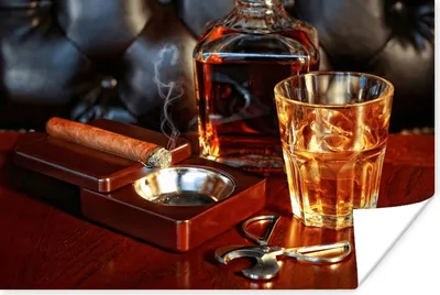 Produktbild von MuchoWow® Poster Whiskey - Flasche - Karaffe 60x40 cm - Schlafzimmerdekoration