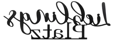 Produktbild von Wandschriftzug schwarz aus Metall L55cm Wandschild Schriftzug
