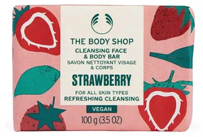 Produktbild von The Body Shop Strawberry Cleansing Face & Body Bar 100g