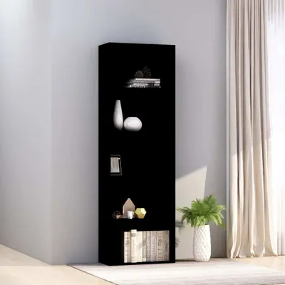 Produktbild von vidaXL Bücherregal 5 Fächer Schwarz 60x30x189 cm Holzwerkstoff