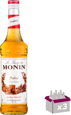 Produktbild von Lot de 3 Sirop Monin - Praline - 70cL