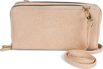 Productafbeelding van styleBREAKER Dames 2-in-1 mini tas: schoudertas met geribbelde textuur, portemonnee, telefoonhouder. Artikelnummer: 02012364