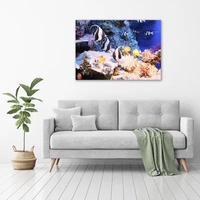 Produktbild von Tulup® Glas-Bild - 100 x 70 - Wandbild aus Glas - Wandkunst - Wandbild hinter gehärtetem Sicherheitsglas - Tiere - Korallenriff - Mehrfarbig