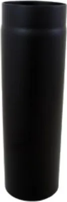 Produktbild von Bertrams ST-Pu Rauchrohr 08RL500-130L 500 mm, Ø 130 mm, pulverbeschichtet, schwarz