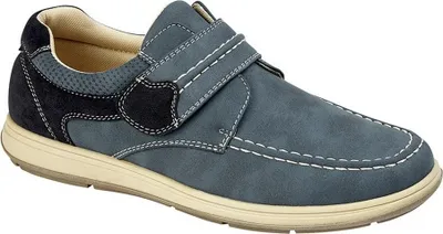 Image de Chaussures de loisirs pour hommes Scimitar avec fermeture velcro DF1618 (44 EU) (Bleu marine)