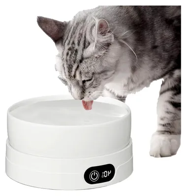 Produktbild von Beheizter Katzennapf, 15,2 x 15,2 x 8,3 cm, Beheizter Haustiernapf, Elektrische Wärmeplatte, 4 Temperatureinstellungen, Winter Trinknapf für Haustiere