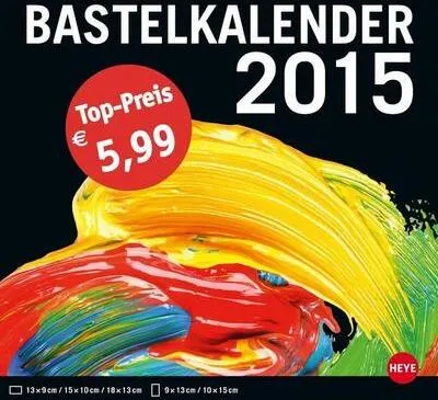 Produktbild von Bastelkalender 2015 mittel schwarz