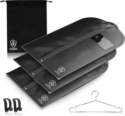 Produktbild von Famanu Kleidungshülle mit Schuhsack und Anzugtasche - 102 x 60 cm, 3 Stück