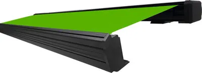 Produktbild von SOLUNA Kassettenmarkise Exquisit 5,5x3 Dessin S2246 Gestell DB703 dunkelgrau Antrieb rechts inkl. Motor und Wandschalter