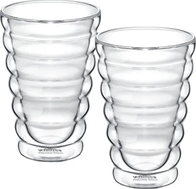 Produktbild von Wilmax Doppelwandiger Thermobecher 400 ml 2er-Set Transparent