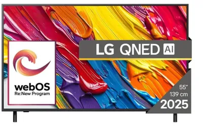 Produktbild von LG QNED 55QNED82A3B, 139,7 cm (55"), 3840 x 2160 Pixel, QNED, Smart-TV, WLAN, Schwarz
