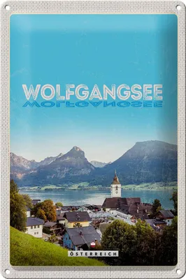 Produktbild von Blechschild Reise 20x30cm Wolfgangsee See Natur Urlaubsziele