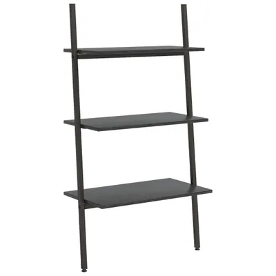Produktbild von vidaXL Leiterregal mit 3 Böden Schwarz 64x34x116 cm