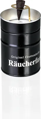Produktbild von Crottendorfer - Set Räucherkerzenhalter kleines Fass & Räucherkerzen Weihrauch Größe M (Standard)