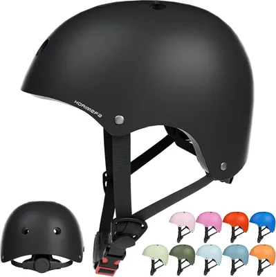 Produktbild von Kinder Fahrradhelm verstellbar  Skateboard Scooter 3-13 Jahre Schwarz