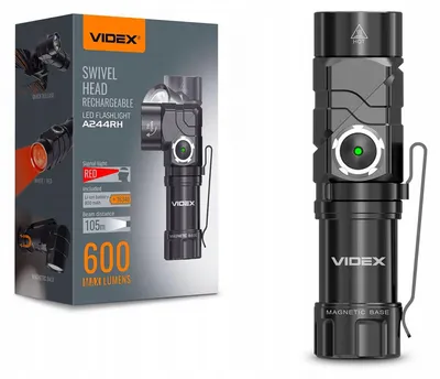 Videx A244RH Multifunktions-Taschenlampe, 600 lm, USB-C und Magnetfuß