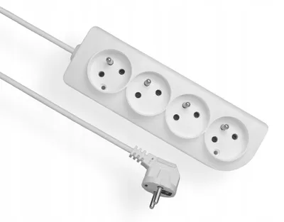 Obrázek produktu pro Elgotech Prodlužovací kabel 4 zásuvky 4m bílý s uzemněním