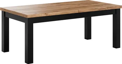 Produktbild von Ausziehbarer Esstisch Leonardo aus Massivholz Eiche Craft – Design Esstisch 100x200 ausziehbar auf 300 cm – Moderner Tisch für Esszimmer & Küche