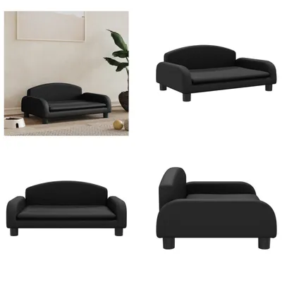 Produktbild von vidaXL Hundebett Schwarz 70x45x30 cm Kunstleder - Hundebett - Hundebetten - Hundesofa - Haustiersofa