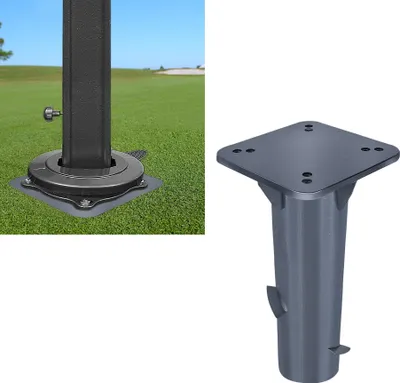 Produktbild von XINZI Metall Universal Bodenplatte Bodenanker Bodenhülse Robust  für Sonnenschirm Ampelschirm Kurbelschirm, Dunkelgrau