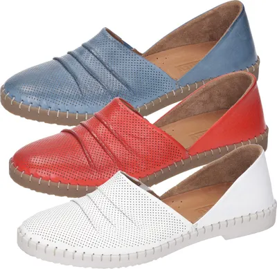 Produktbild von Manitu Damen Halbschuhe Leder Slipper Ballerinas 840008, Größe:39 EU, Farbe:Weiß