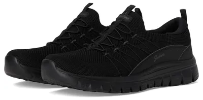 Produktbild von Skechers Damen, Black Knit Duraleather, 38 EU
