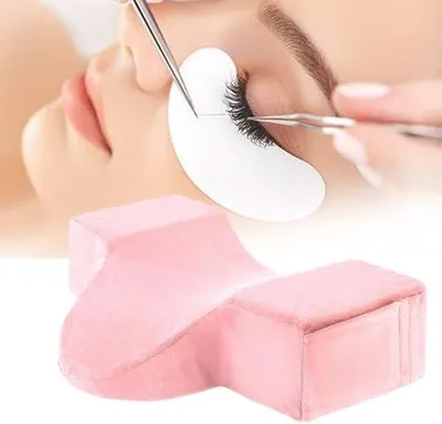 Produktbild von Wimpernkissen als Wimpernbettkissen mit Nackenstütze und Taschen für Schönheitssalons