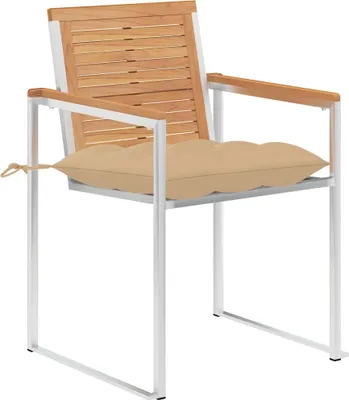 Produktbild von vidaXL Gartenstühle 8 Stk. mit Kissen Massivholz Teak