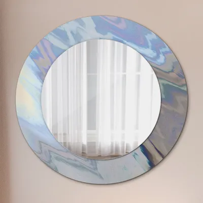 Produktbild von Spiegel - Mirror zum Wandspiegel Schlafzimmer – Schminkspiegel- holographisch Textur- Ø60cm