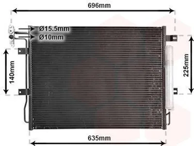Produktbild von VAN WEZEL 02005215 Kondensator Klimaanlage Klimakondensator für LAND ROVER Range Rover Sport (L320) +Trockner