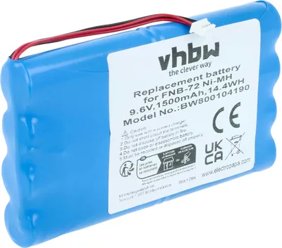 Produktbild von vhbw Akku kompatibel mit Yaesu FT817, FT-817ND, FT-817 Funkgerät, Walkie Talkie (1500 mAh, 9,6 V, NiMH)