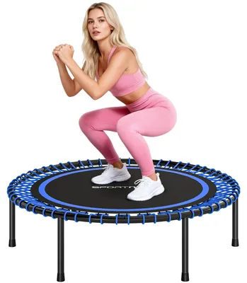 Produktbild von Fitness-Trampolin mit 36 Seilen aus Stahl und PP, ? 114 x 31 cm, Blau