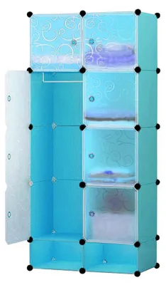 Productafbeelding van Kunststof modulaire kast - blauw