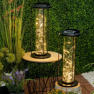 Produktbild von Solar Außen Laterne Solarlaterne 46 cm LED Lampion Solarleuchte IP44 wetterfest Hängend Dekorative Solarlampe Außenlampe Hängelaterne
