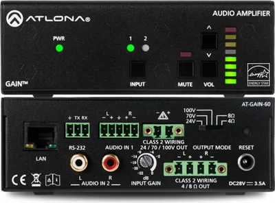 Produktbild von Atlona AT-GAIN-60 60 Watt Stereo/Mono Verstärker