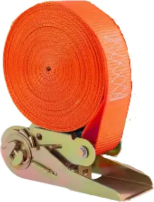 Immagine prodotto di Cinghie di fissaggio a cricchetto - 10 pezzi - 6mx25mm - Poliestere - Arancione - Fissaggio sicuro del carico