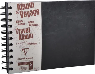 Produktbild von Clairefontaine 5x Reisealbum A5 liniert & blanko 40 Blatt Schwarz 781161C