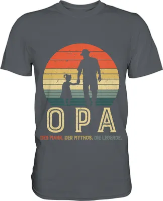 Produktbild von Opa und Enkelin Herren Premium T-Shirt – Dark Grey / 3XL